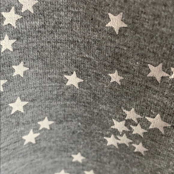 Grey Jersey Overall Shorts With White Stars - Picture 4 of 4